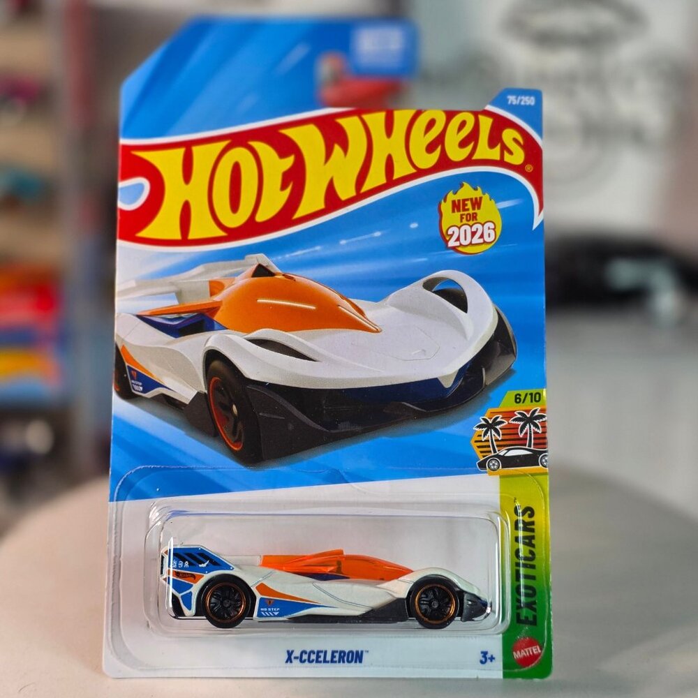 2026 Hot Wheels Exoticars #6/10 #75/250 X-cceleron Orange White NIP